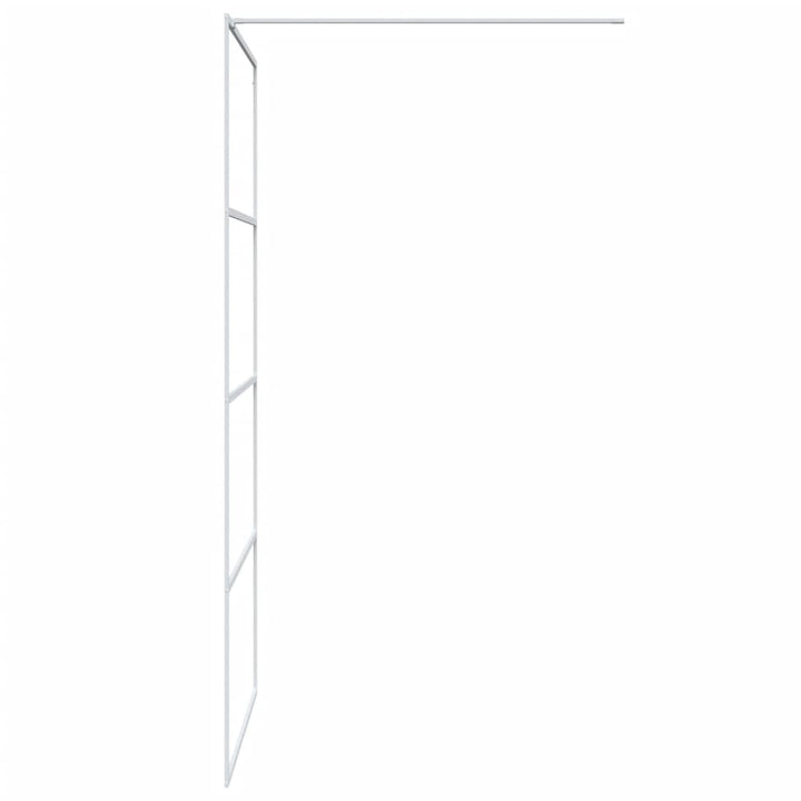 Inloopdouchewand 100x195 cm transparant ESG-glas wit