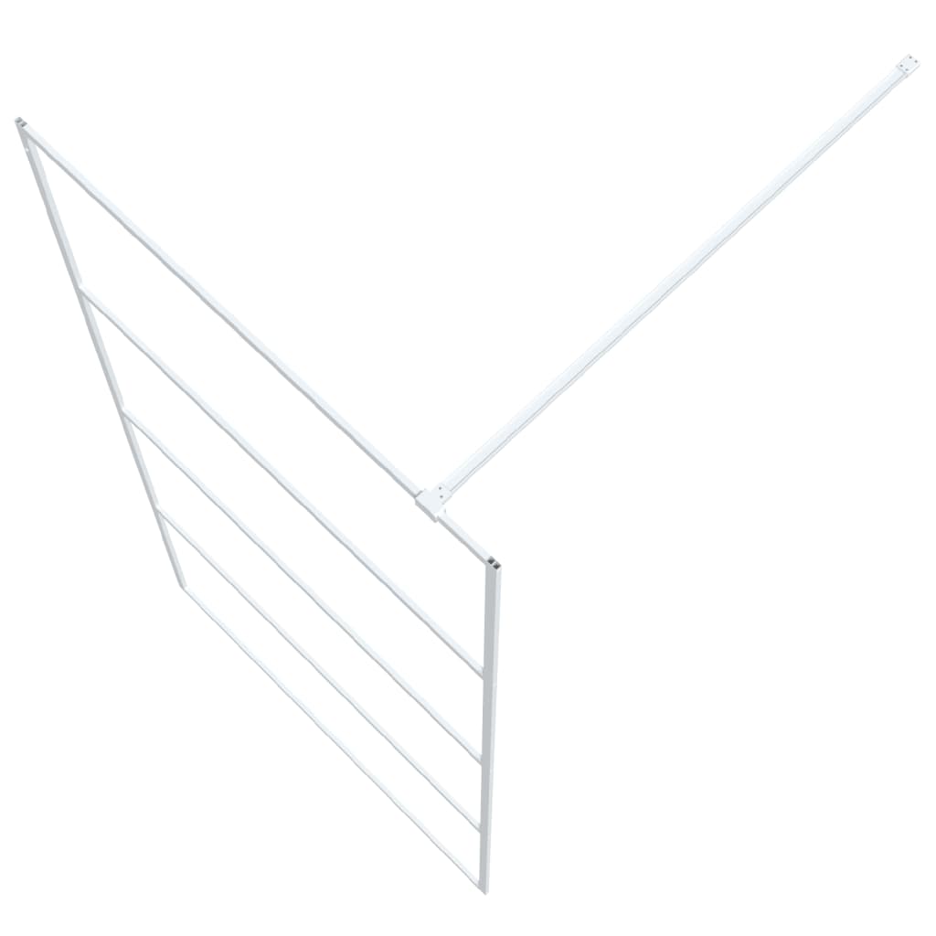 Inloopdouchewand 100x195 cm transparant ESG-glas wit