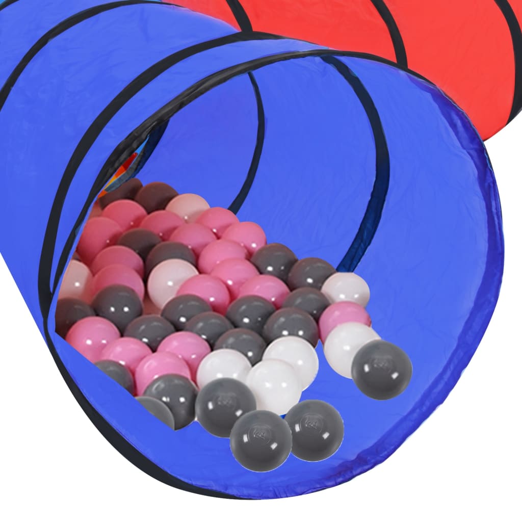 Kinderspeeltunnel met 250 ballen meerkleurig