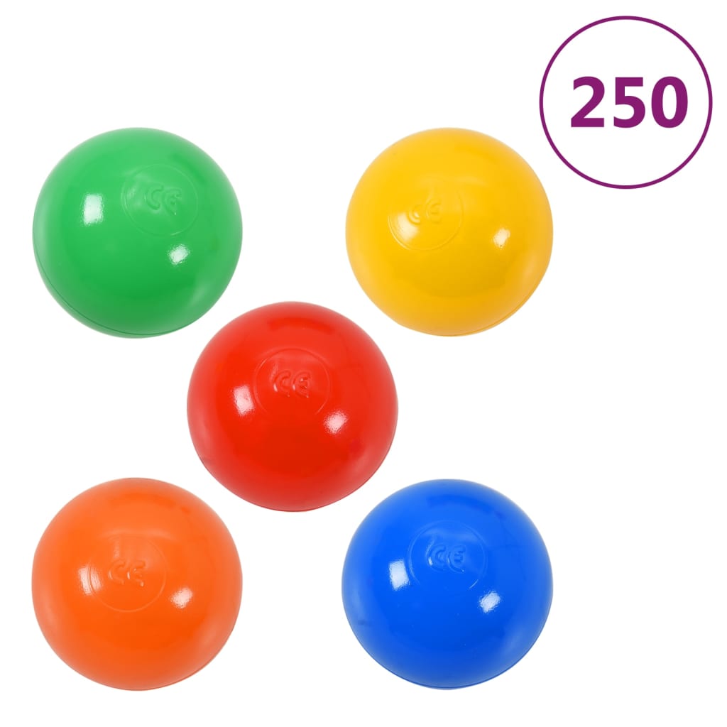 Kinderspeeltent met 250 ballen 338x123x111 cm meerkleurig