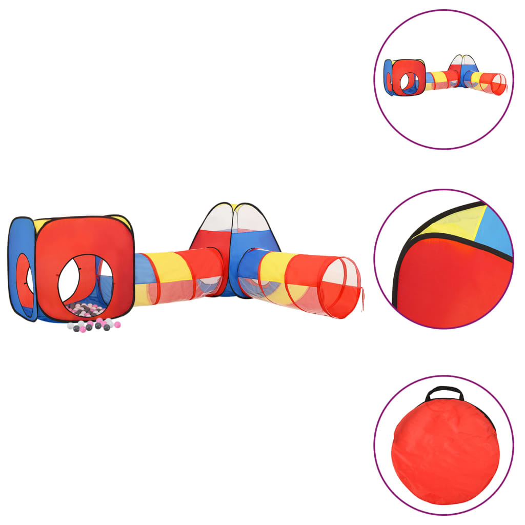 Kinderspeeltent met 250 ballen 190x264x90 cm meerkleurig