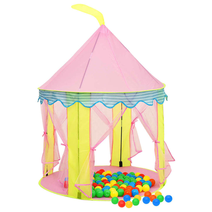Kinderspeeltent met 250 ballen 100x100x127 cm roze
