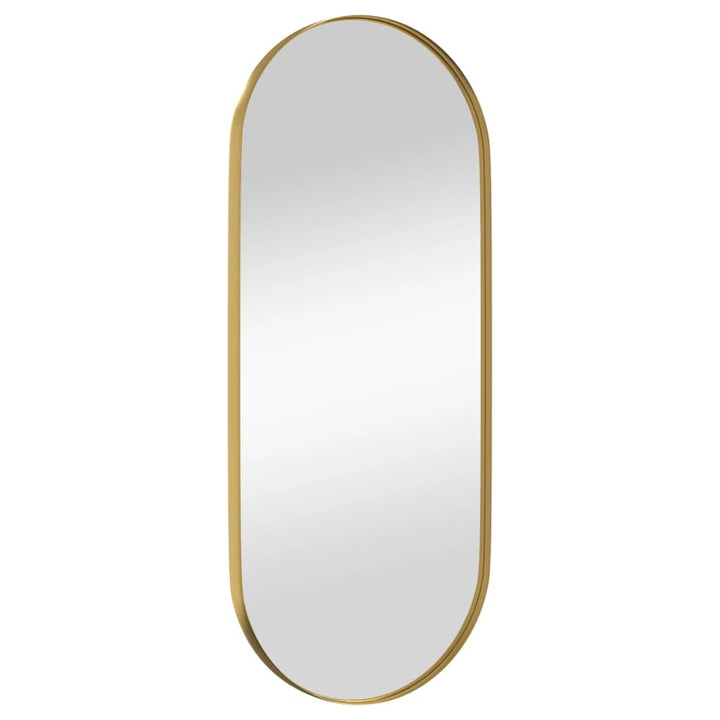 Spiegel wandgemonteerd 25x60 cm ovaal goudkleurig