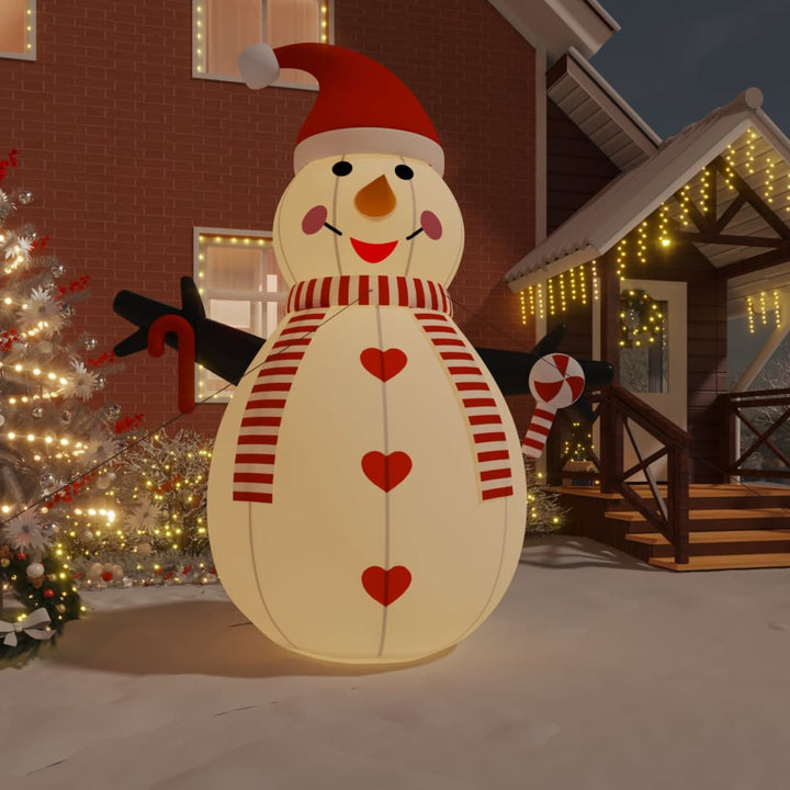 Sneeuwpop opblaasbaar met LED's 460 cm