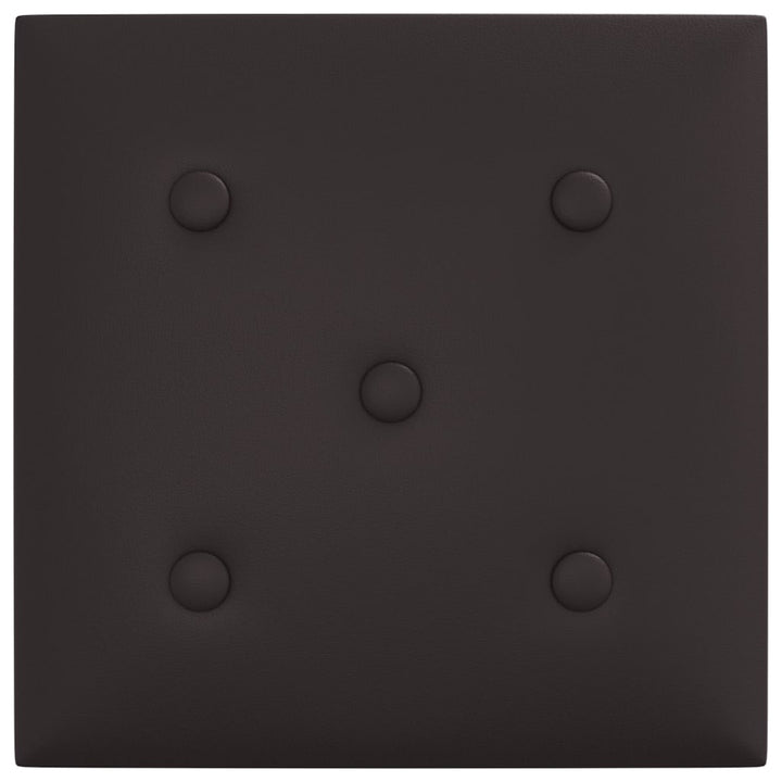 Wandpanelen 12 st 1,08 m² 30x30 cm kunstleer zwart