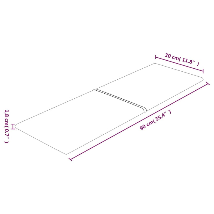 Wandpanelen 12 st 3,24 m² 90x30 cm stof bruin