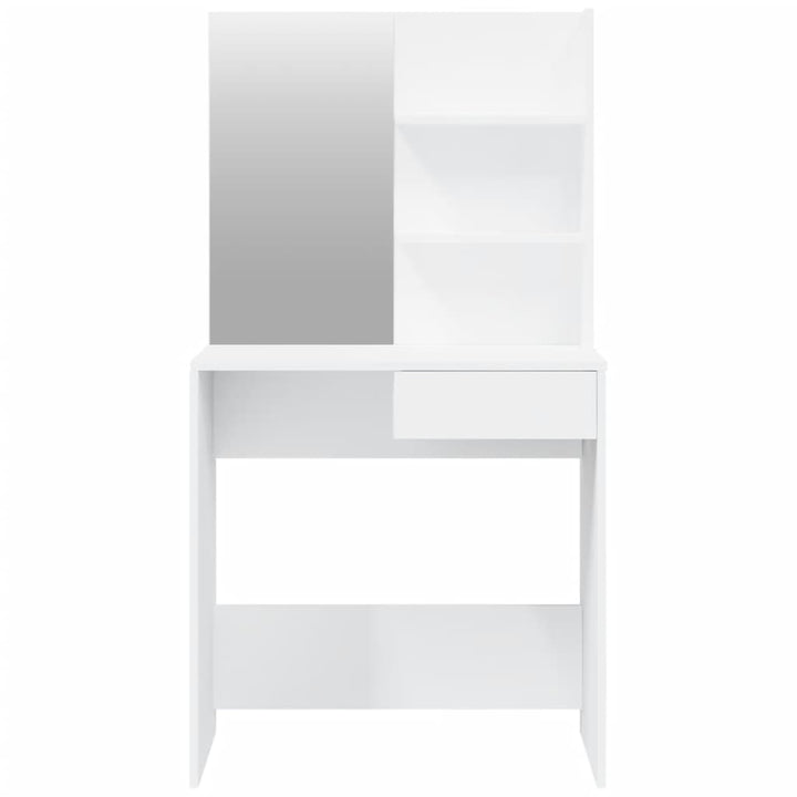 Kaptafel met spiegel 74,5x40x141 cm wit
