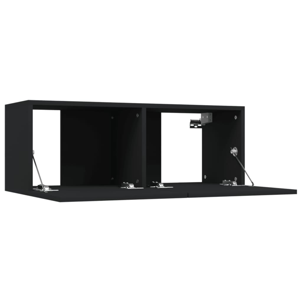 Tv-meubelen 2 st 80x30x30 cm bewerkt hout zwart