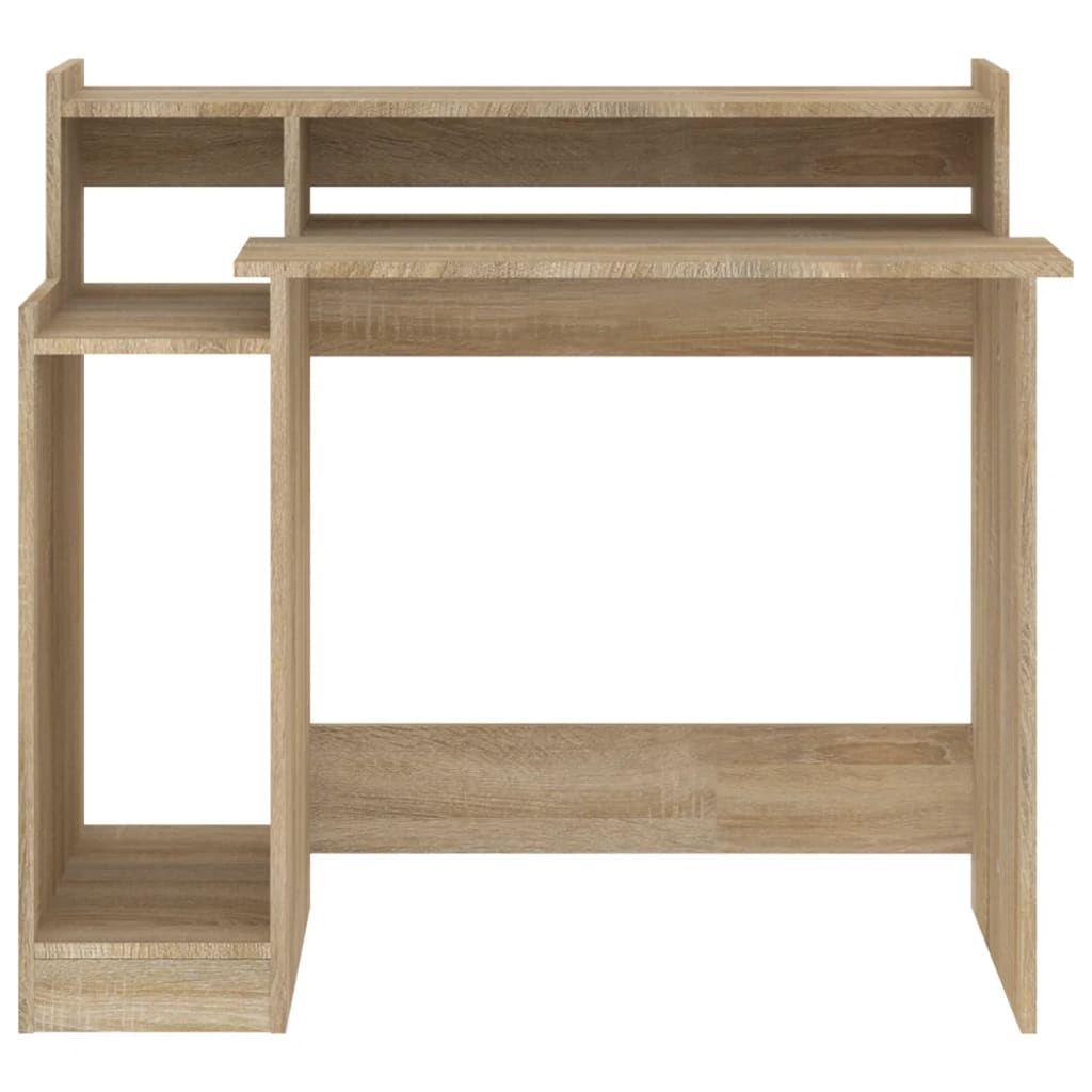 Bureau met LED-verlichting 97x90x45 cm hout sonoma eikenkleurig