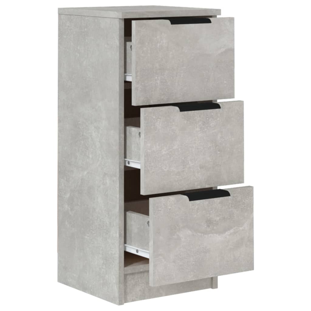 Dressoir 30x30x70 cm bewerkt hout betongrijs