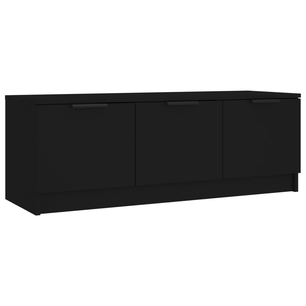 Tv-meubel 102x35x36,5 cm bewerkt hout zwart