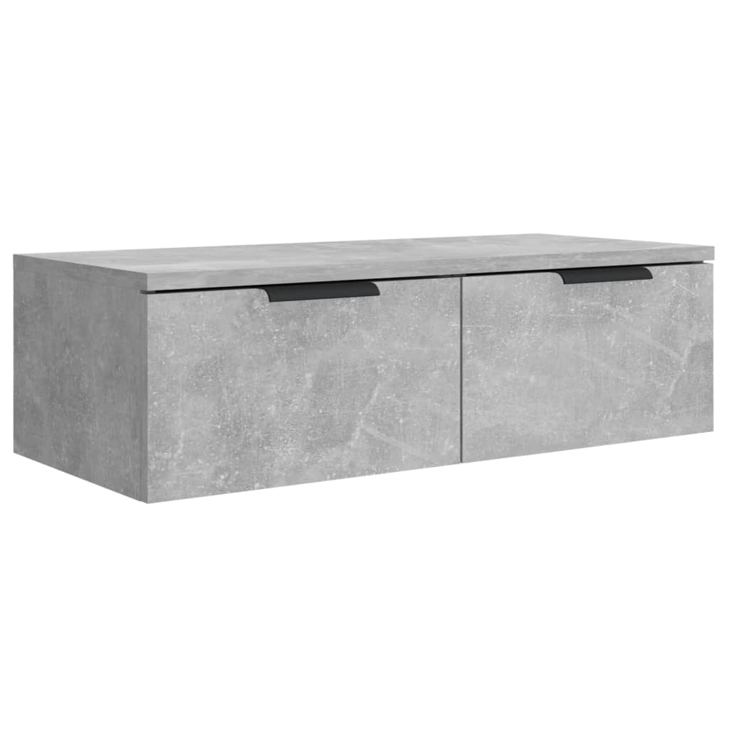 Wandkast 68x30x20 cm bewerkt hout betongrijs