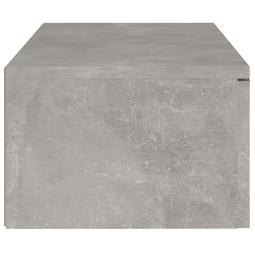Wandkast 102x30x20 cm bewerkt hout betongrijs