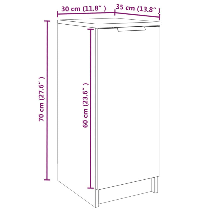 Schoenenkast 30x35x70 cm bewerkt hout sonoma eikenkleurig