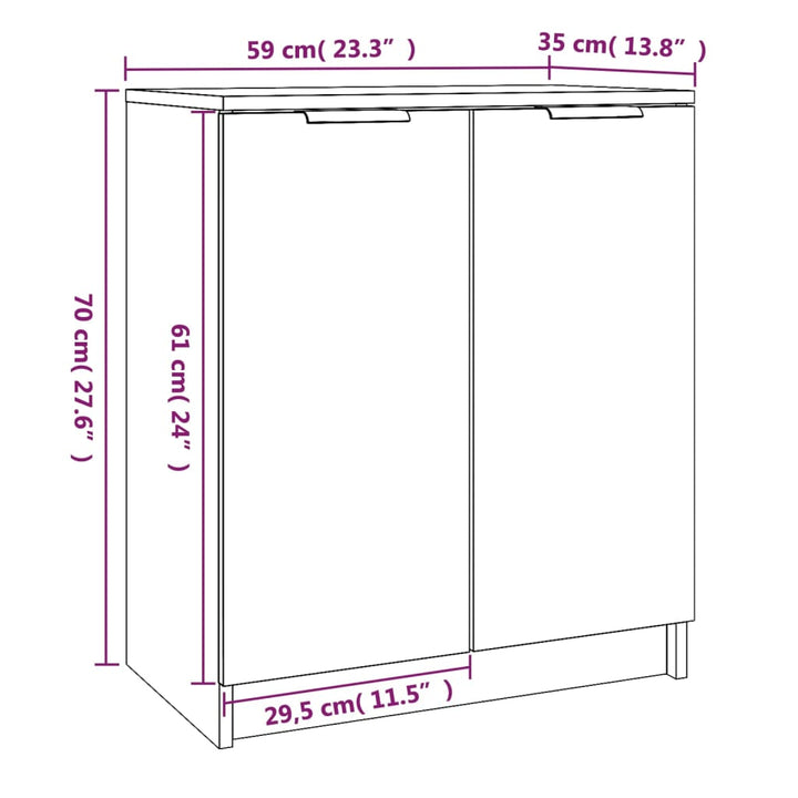 Schoenenkast 59x35x70 cm bewerkt hout hoogglans grijs