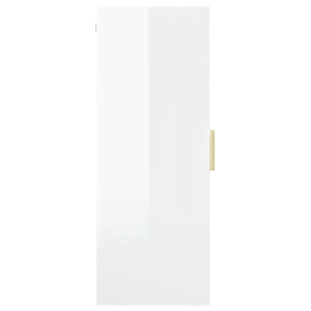 Hangkast 69,5x34x90 cm hoogglans wit