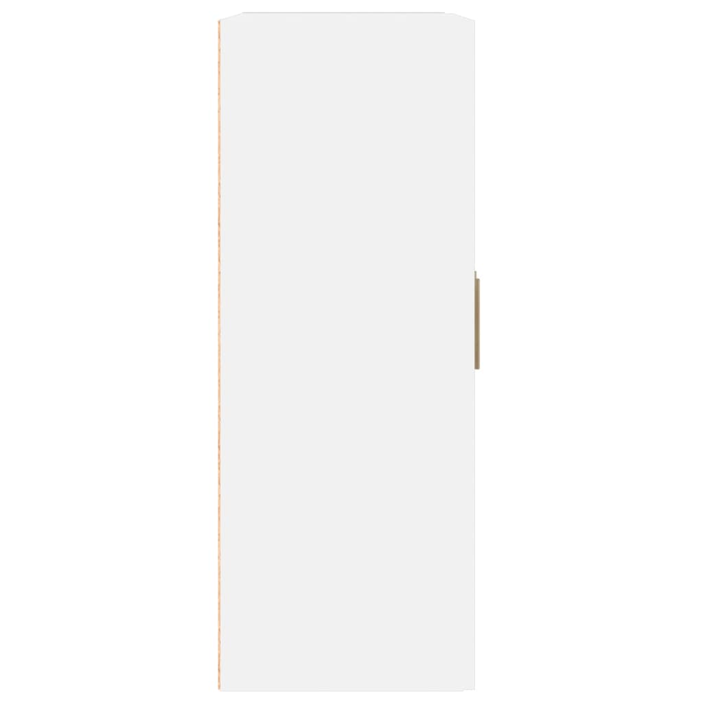 Wandkast 69,5x32,5x90 cm bewerkt hout wit