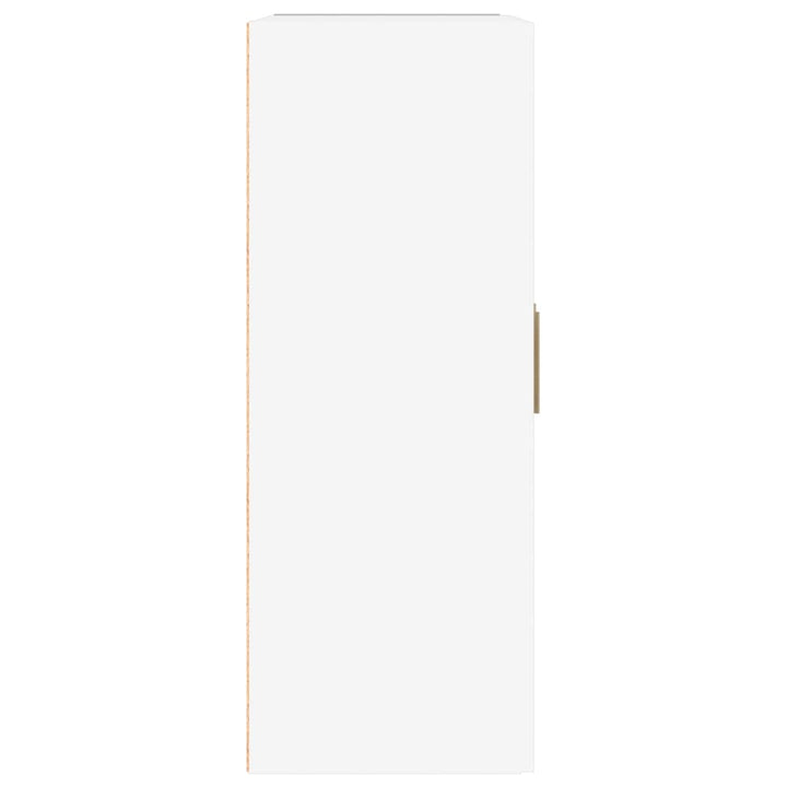 Wandkast 69,5x32,5x90 cm bewerkt hout hoogglans wit