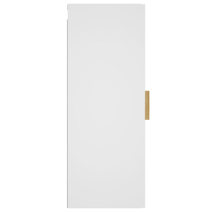 Wandkast 34,5x34x90 cm bewerkt hout wit