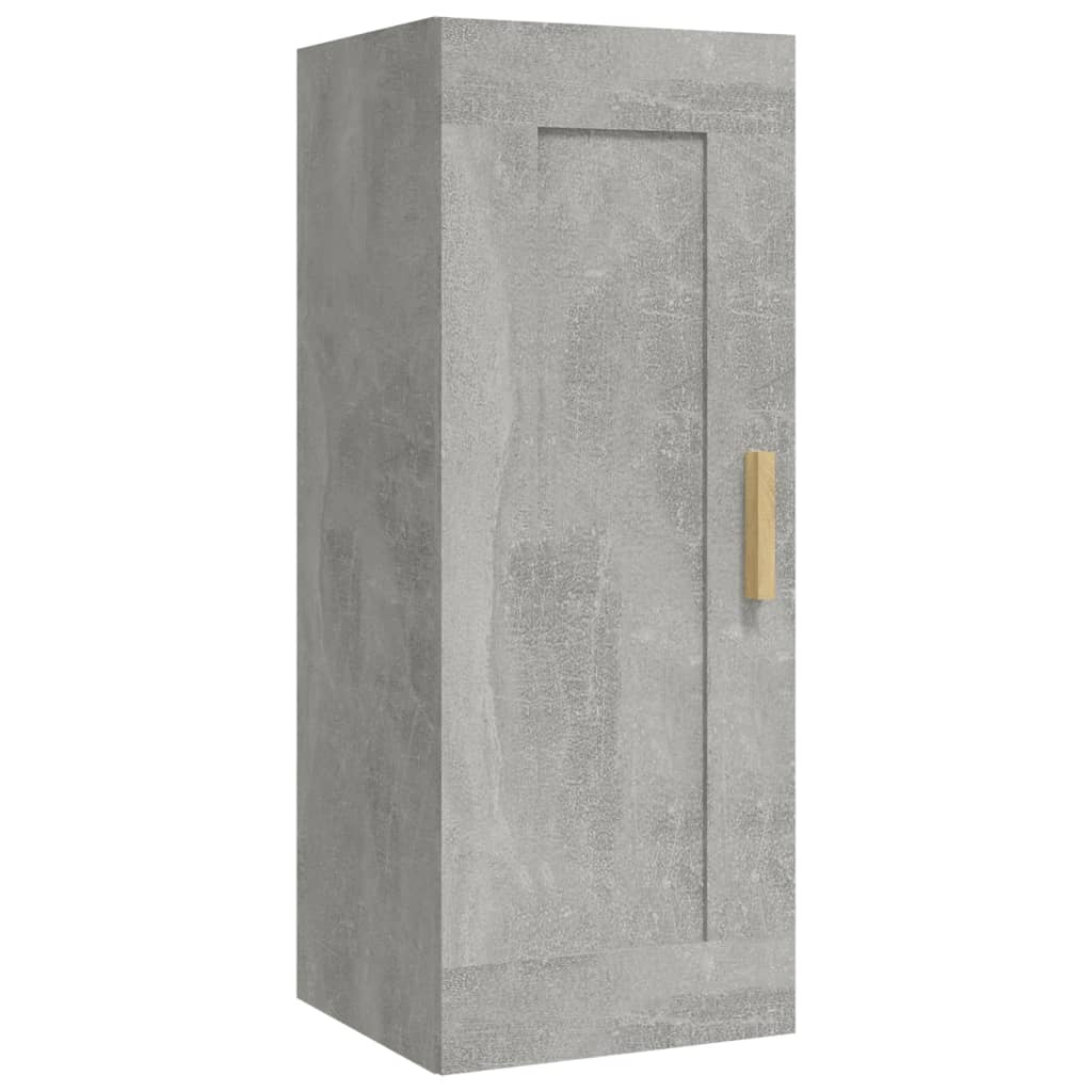 Wandkast 35x34x90 cm bewerkt hout betongrijs