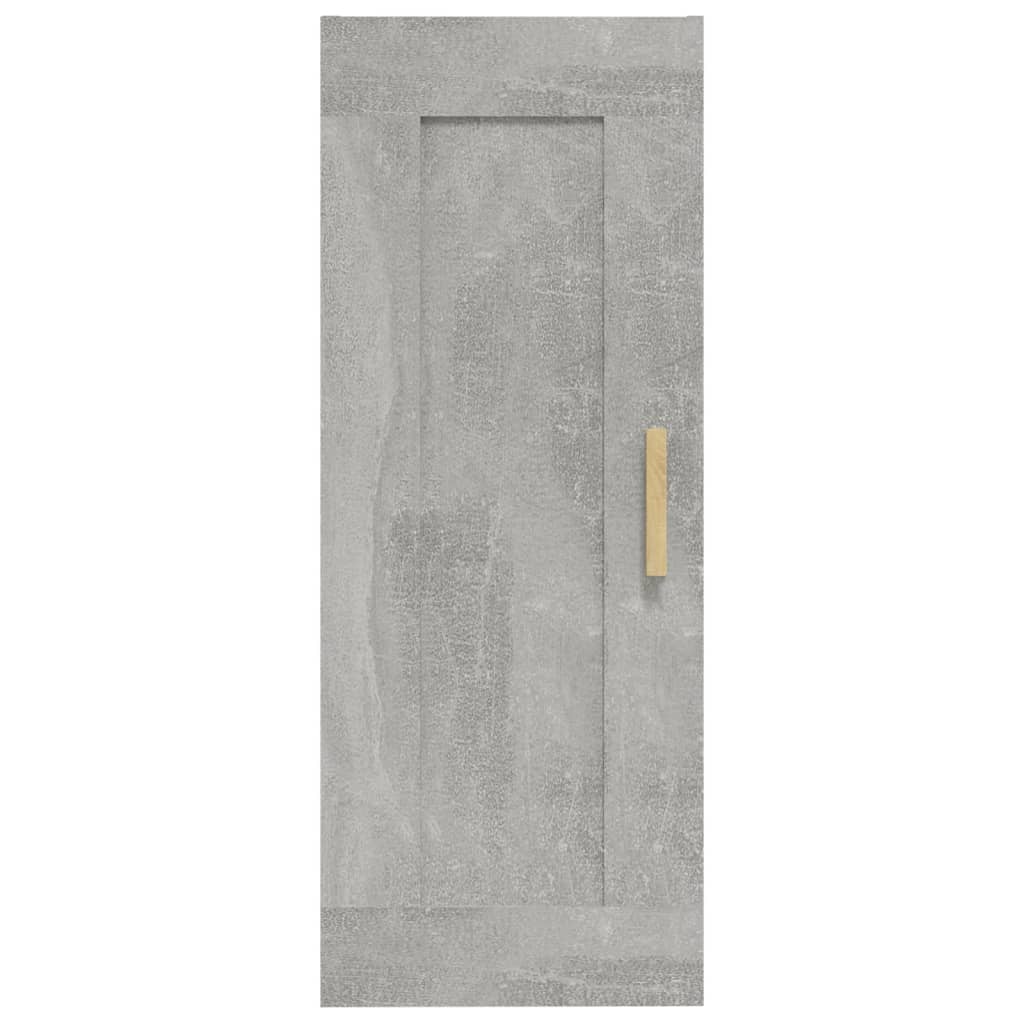 Wandkast 35x34x90 cm bewerkt hout betongrijs