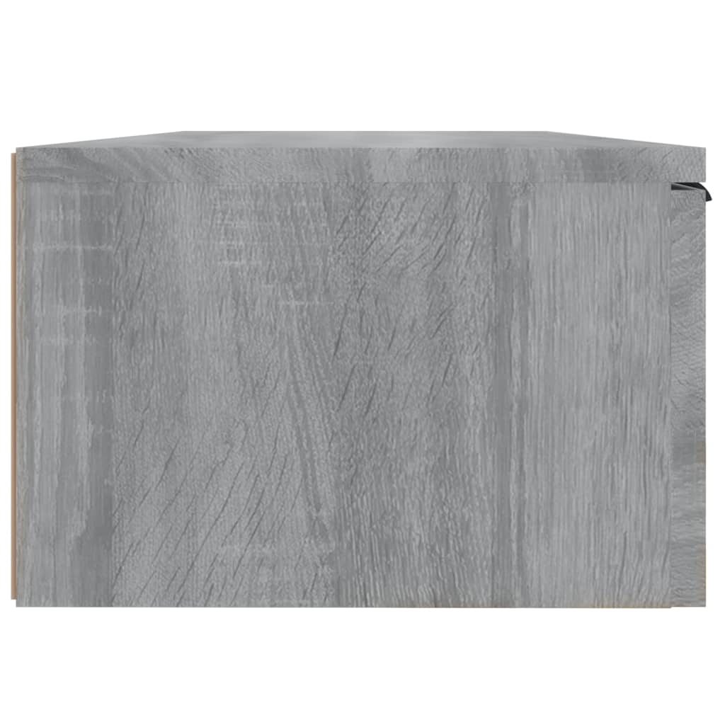 Wandkast 68x30x20 cm bewerkt hout grijs sonoma eikenkleurig