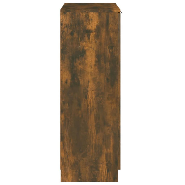 Schoenenkast 59x35x100 cm bewerkt hout gerookt eikenkleurig