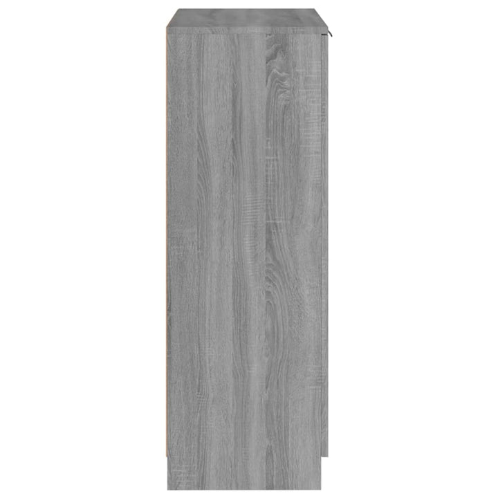 Schoenenkast 59x35x100 cm bewerkt hout grijs sonoma eikenkleur