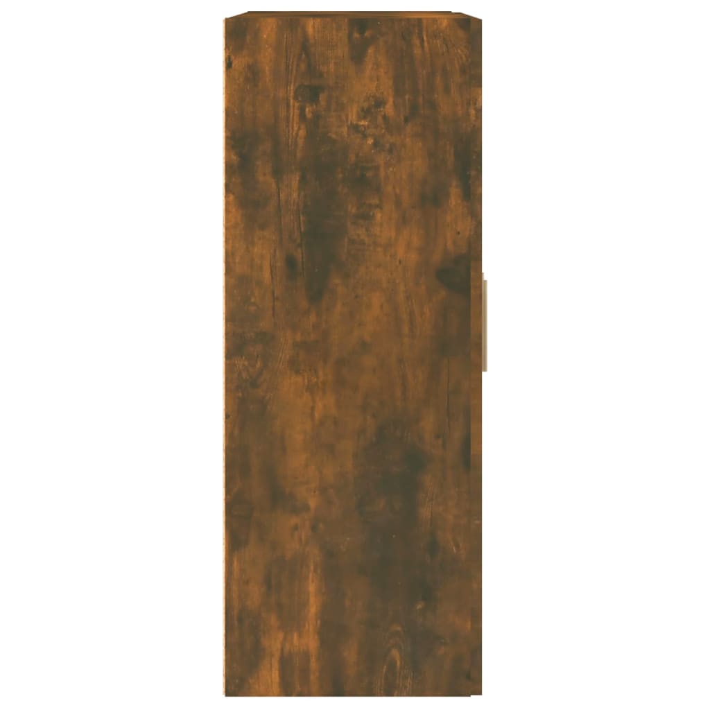 Wandkast 69,5x32,5x90 cm bewerkt hout gerookt eikenkleurig