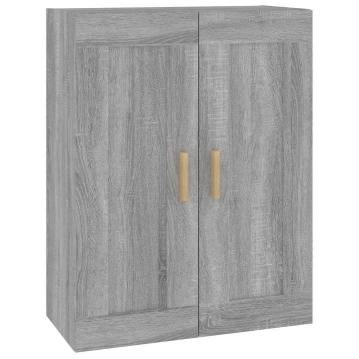 Wandkast 69,5x32,5x90 cm bewerkt hout grijs sonoma eikenkleurig