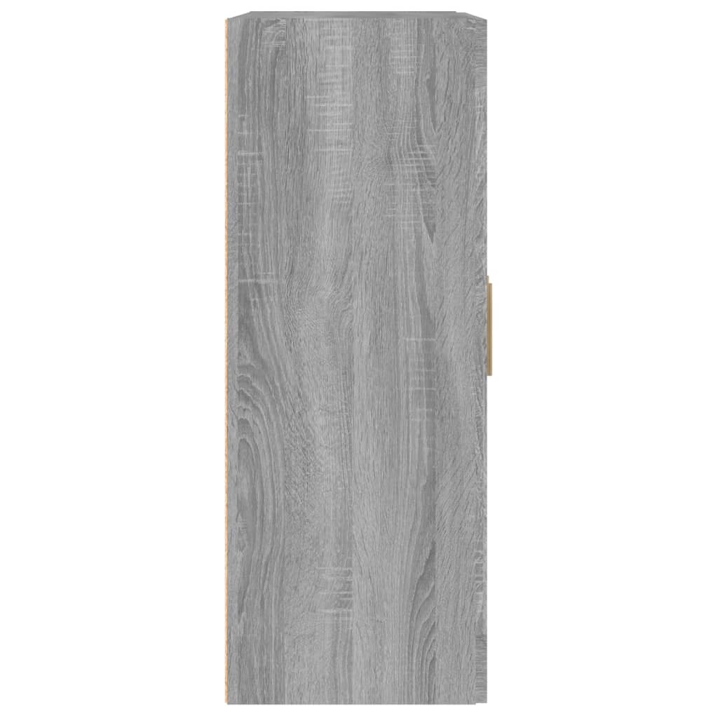 Wandkast 69,5x32,5x90 cm bewerkt hout grijs sonoma eikenkleurig