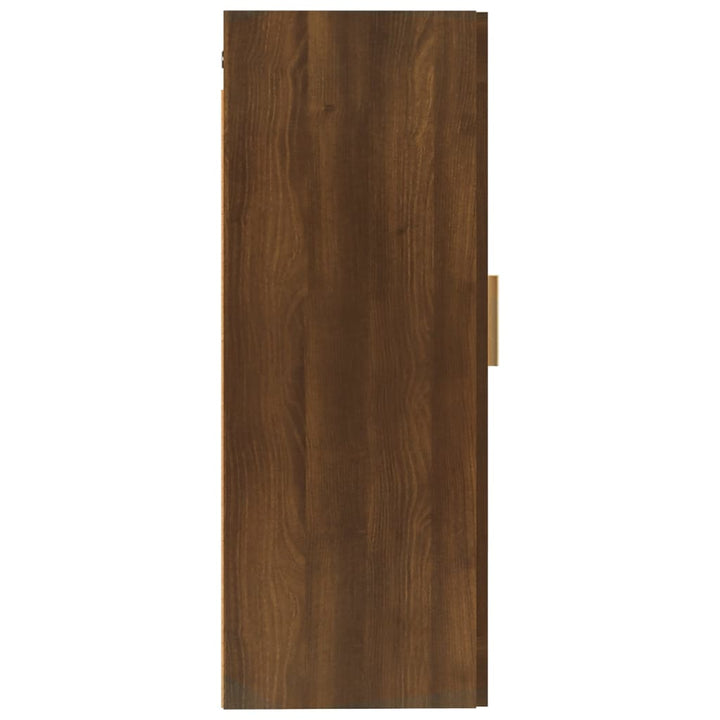 Wandkast 35x34x90 cm bewerkt hout bruineikenkleurig