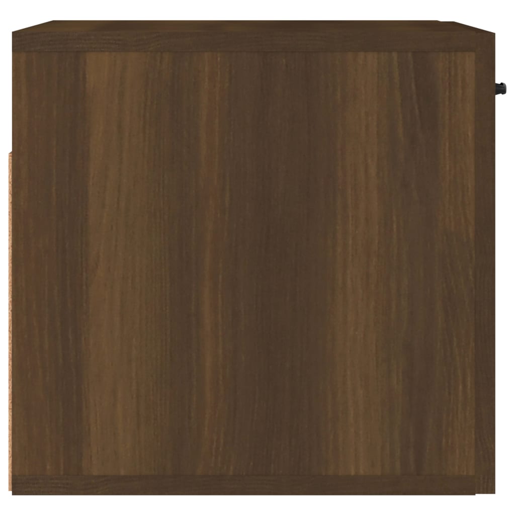 Wandkast 80x35x36,5 cm bewerkt hout bruineikenkleurig