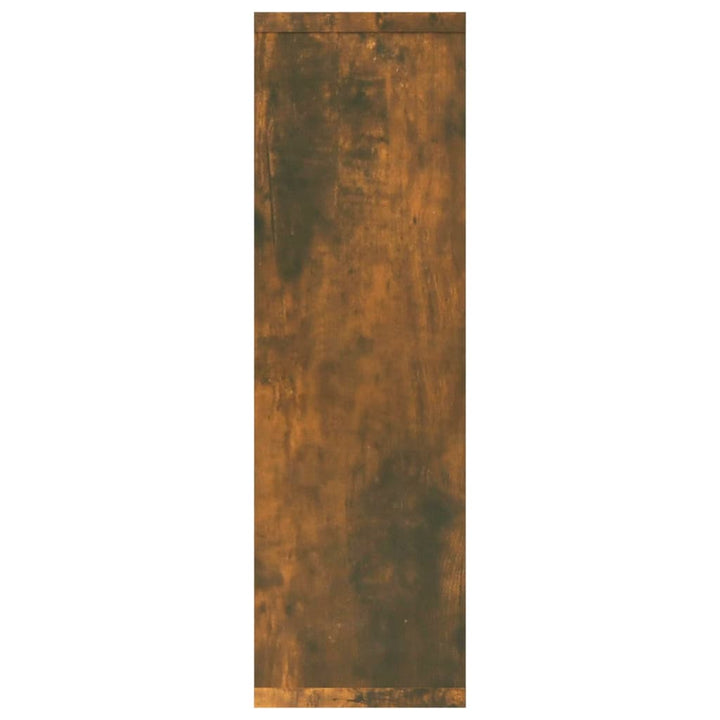 Wandschap 85x16x52,5 cm bewerkt hout gerookt eikenkleurig