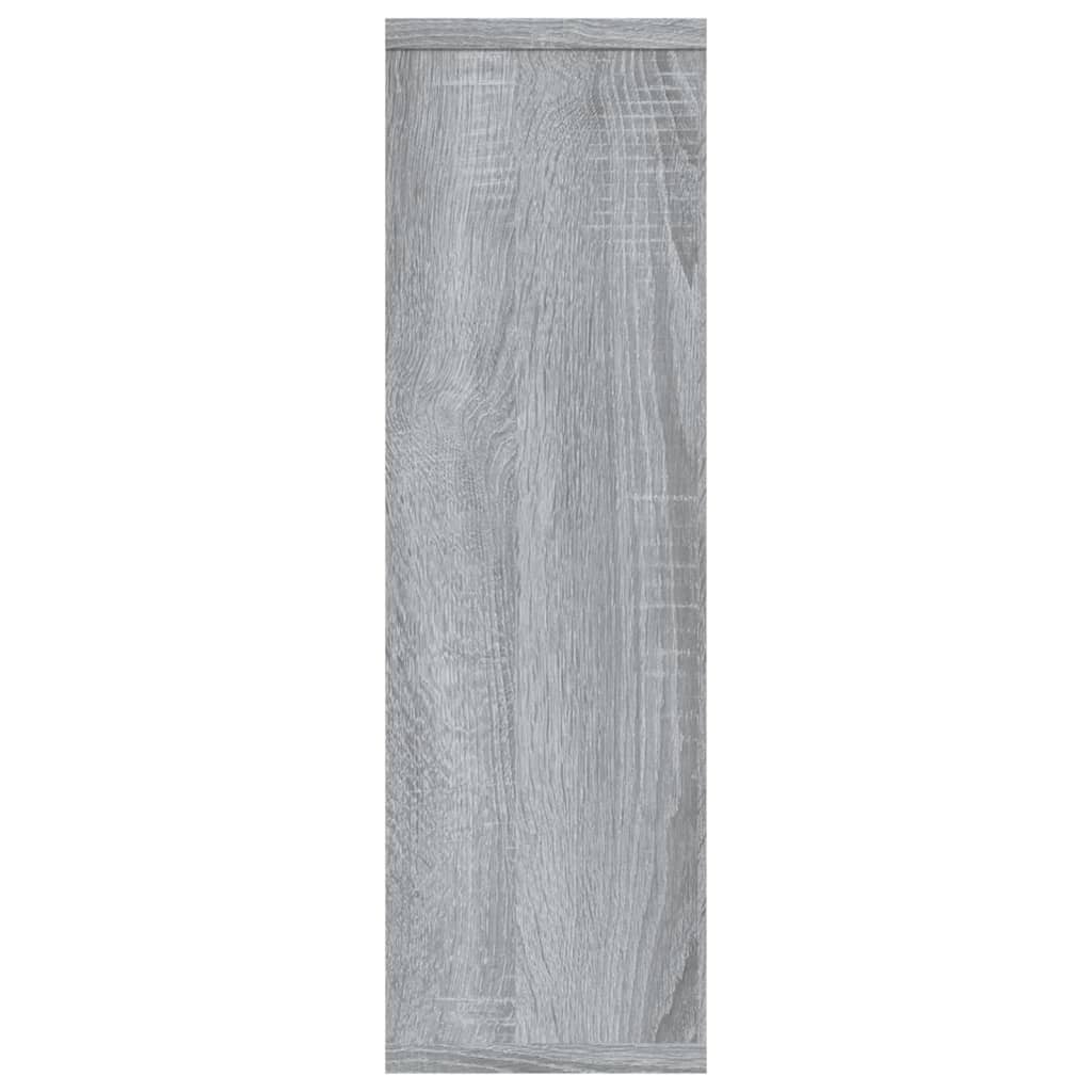 Wandschap 85x16x52,5 cm bewerkt hout grijs sonoma eikenkleur