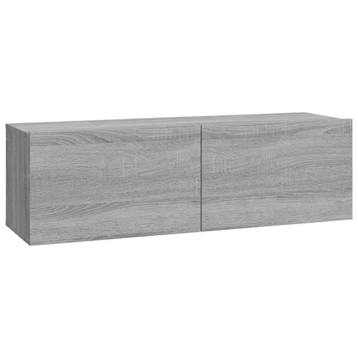 Tv-meubelen 2 st wandgemonteerd 100x30x30 cm hout grijs sonoma