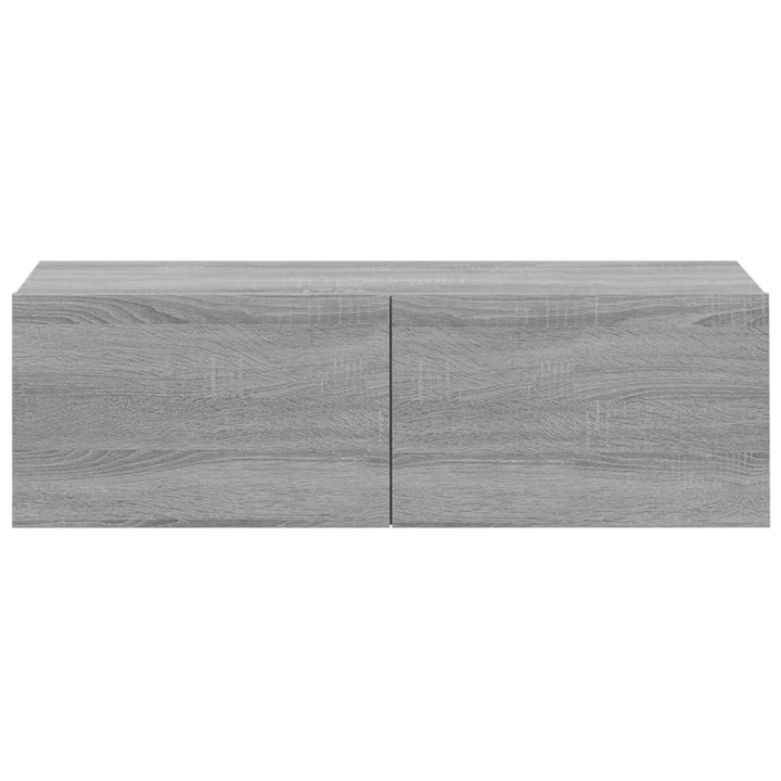 Tv-meubelen 2 st wandgemonteerd 100x30x30 cm hout grijs sonoma