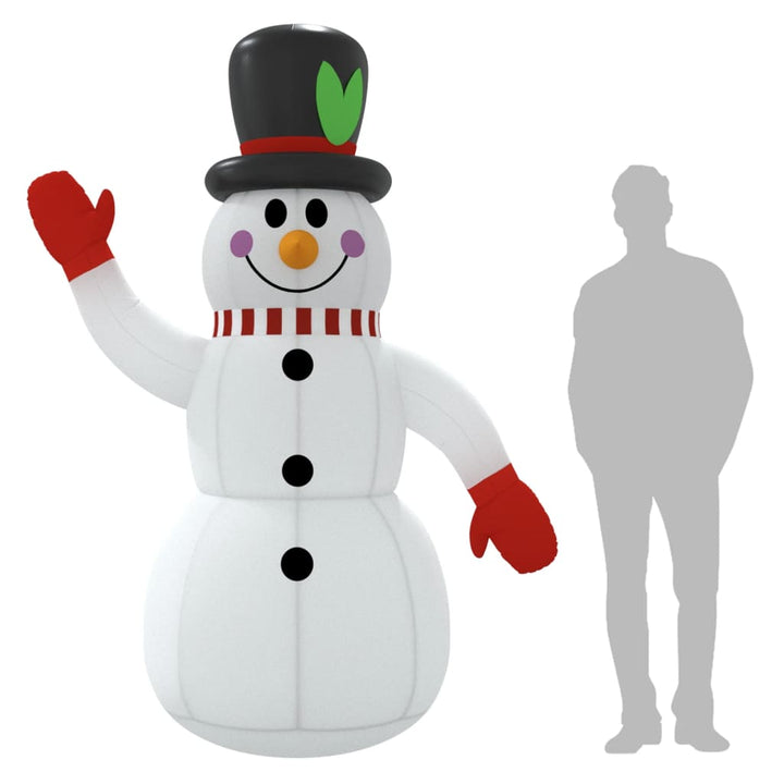 Sneeuwpop opblaasbaar met LED's 240 cm