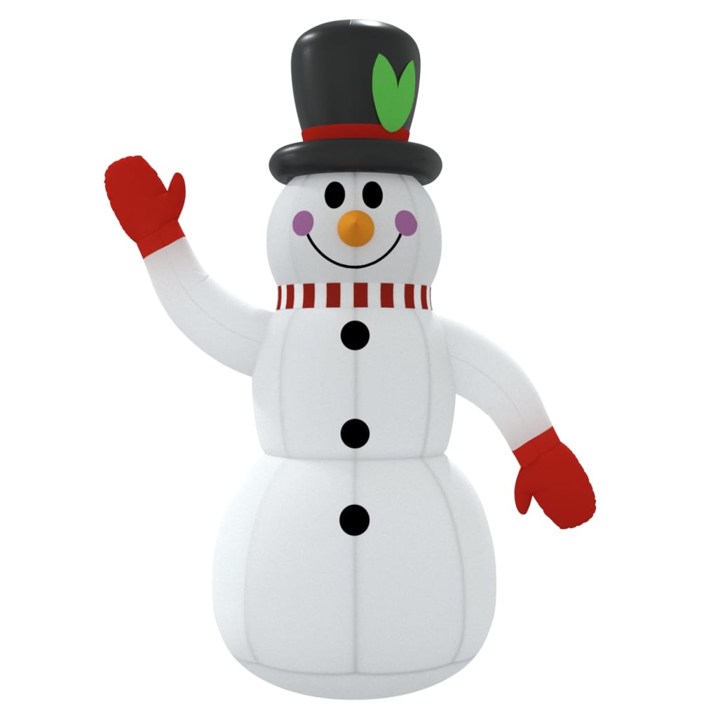 Sneeuwpop opblaasbaar met LED's 300 cm
