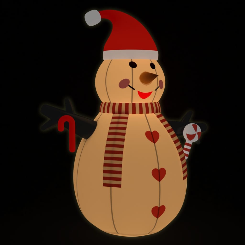 Sneeuwpop opblaasbaar met LED's 300 cm