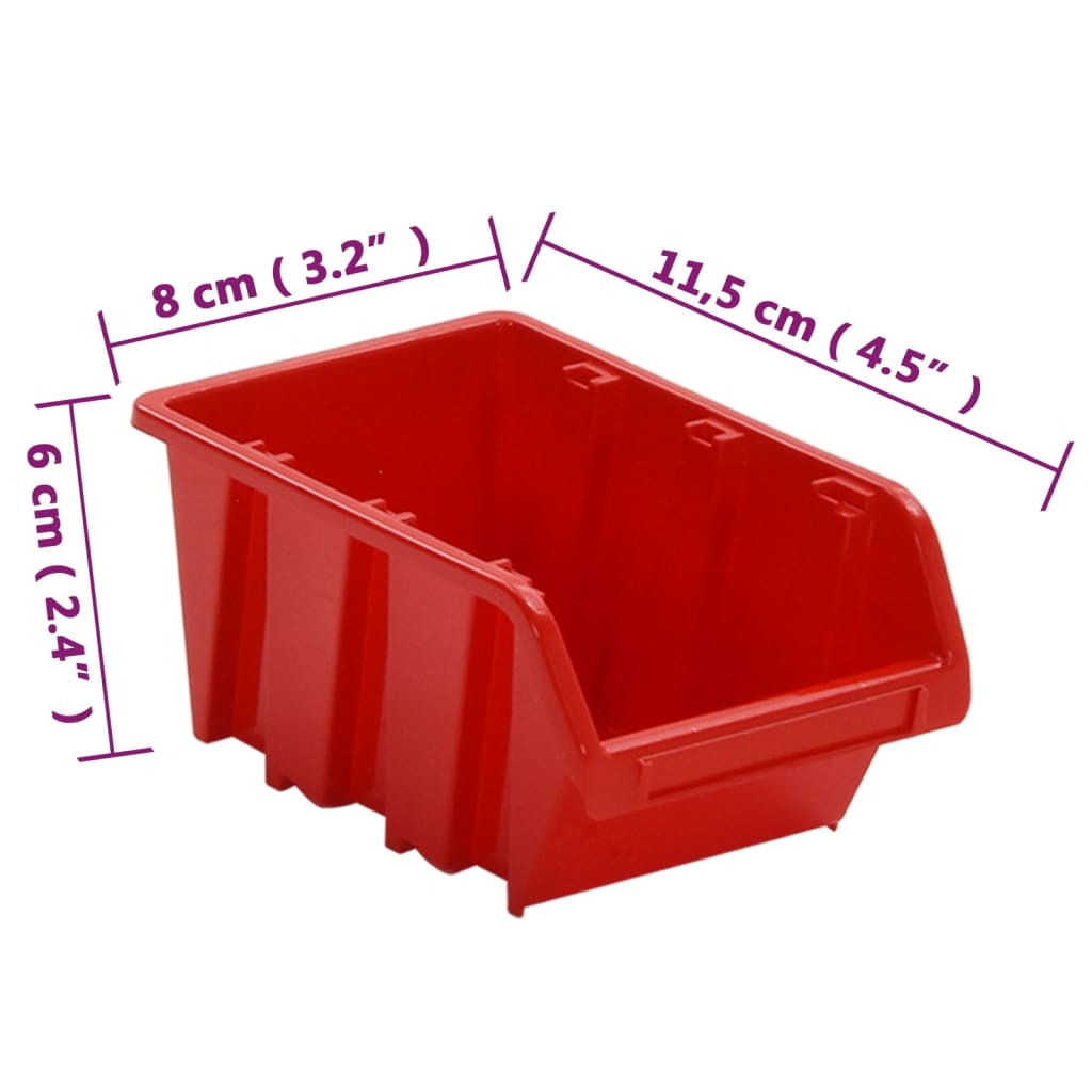 35-delige Sorteersysteemset 77x39 cm polypropeen rood en zwart