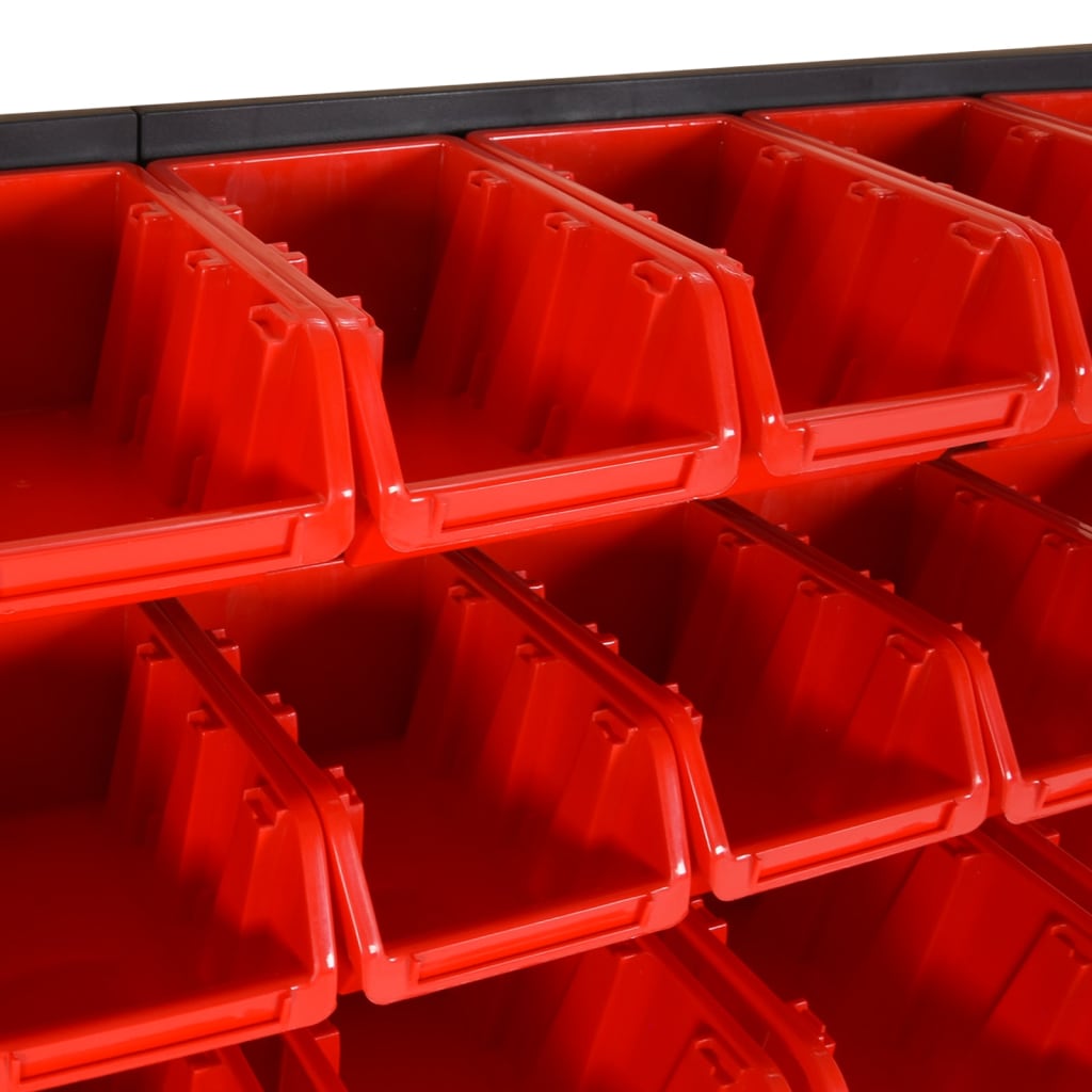 35-delige Sorteersysteemset 77x39 cm polypropeen rood en zwart