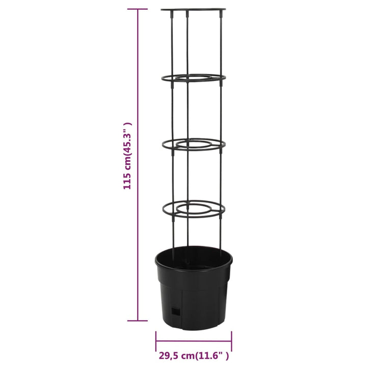 Tomatenkweekpot ø¸29,5x115 cm polypropeen antracietkleurig