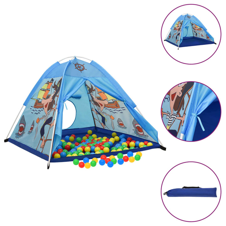 Kinderspeeltent 120x120x90 cm blauw