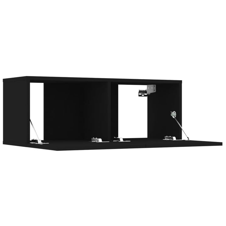 Tv-meubelen 4 st 80x30x30 cm bewerkt hout zwart