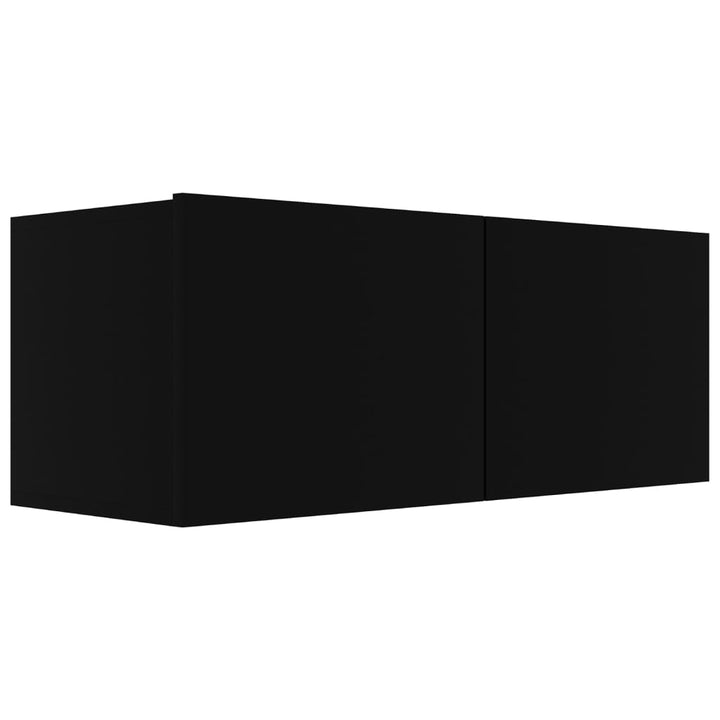 5-delige Tv-meubelset bewerkt hout zwart