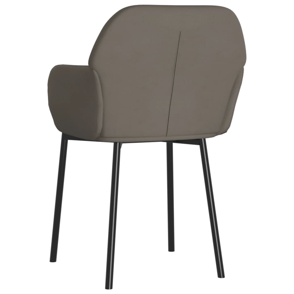 Eetkamerstoelen 2 st fluweel donkergrijs