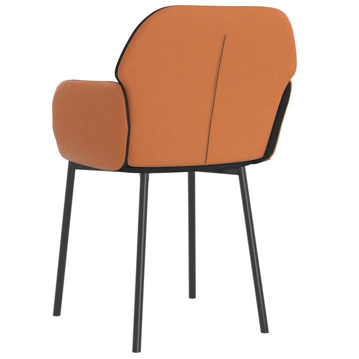 Eetkamerstoelen 2 st stof en kunstleer zwart