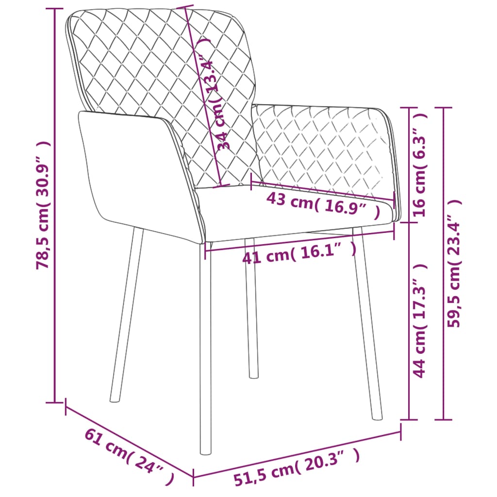 Eetkamerstoelen 2 st fluweel lichtgroen