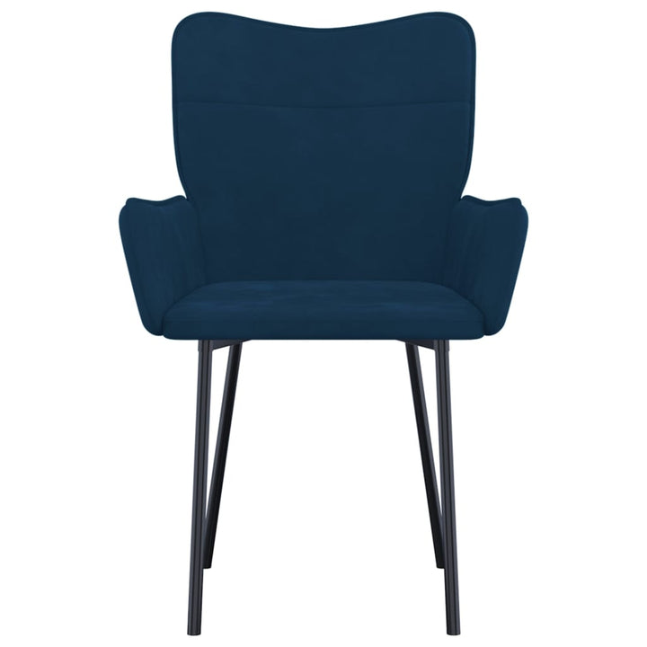 Eetkamerstoelen 2 st fluweel blauw